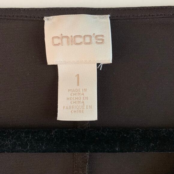 CHICO'S Kaftan Medium Chocolate Brown Gold Embellished Waist‎ Resort Maxi Swim - Picture 9 of 12